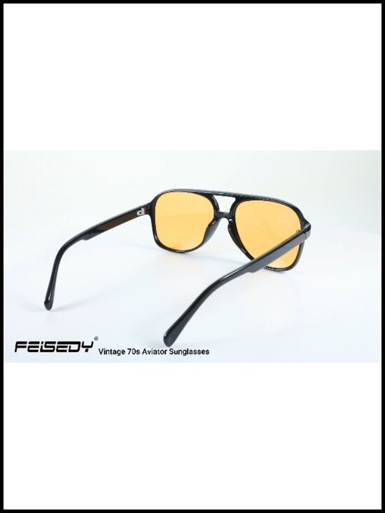 Vintage Retro 70s Plastic Aviator Sunglasses Women Men Classic Large Squared